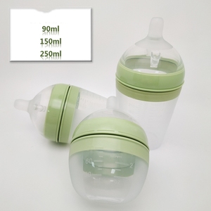 OEM/ODM BPA-Free Silicone biberon nuovo nato collo largo bottiglia di latte a flusso lento capezzolo cartone animato vicino <span class=keywords><strong>allattamento</strong></span> al seno - Product Image 3