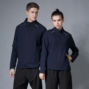Custom LOGO <b>Sunscreen</b> Spring and Autumn Quick Drying Stand up Collar Sports Long Sleeved Unisex Jacket for Couple Fitness Sports - Product Image 2