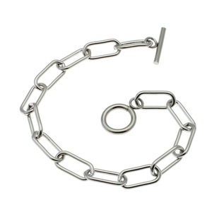<b>Cross</b> <b>Chain</b> Bracelet Stainless Steel Oval Link Interlocking Hip Hop Unisex Jewelry - Product Image 5