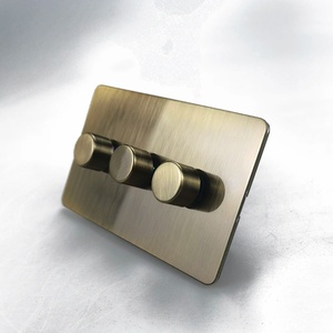 Retro EU kim loại Bảng điều chỉnh tường chuyển đổi Dimmer chuyển đổi ổ cắm, Bronzed Antique thép không gỉ Đức pháp chuyển đổi, Dimmer có thể chuyển đổi - Product Image 4