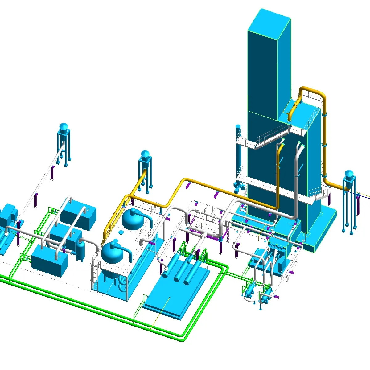 AZBEL-generador de oxígeno líquido, Unidad de separación de aire de corte láser, generador de oxígeno líquido