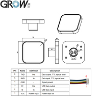 GROW-lector de código de barras serie GM811, escáner de código de barras Arduino, Windows, Android, Qr, 1D, 2D, para supermercado y almacén