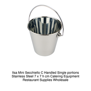Mini seau en acier inoxydable avec poignée 7 × 7 cm Ilsa portions individuelles - Product Image 2