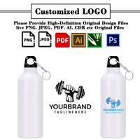 Botella de Agua Deportiva de Aluminio y Acero Inoxidable Personalizada con Logotipo Ranguo, Colorida, para Exteriores, Promocional, 500ML 750ML 1000ML, Duradera
