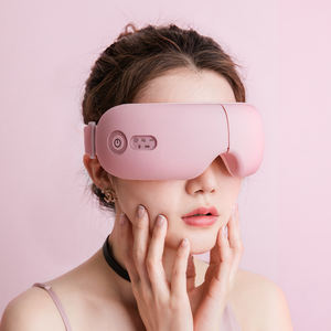 Dispositivo de masaje plegable con compresión por airbag, vibración, terapia térmica, música Bluetooth, máscara para ojos inalámbrica, máquina de masaje ocular rosa. - Product Image 4