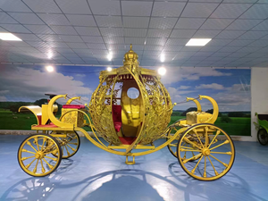 Carruaje de Calabaza de Princesa, Vehículo Turístico de Paseo, <span class=keywords><strong>Carroza</strong></span> de <span class=keywords><strong>Caballos</strong></span> de Hierro de Cuatro Ruedas, Accesorios <span class=keywords><strong>para</strong></span> Películas y Televisión, <span class=keywords><strong>Carroza</strong></span> de <span class=keywords><strong>Boda</strong></span> - Product Image 3