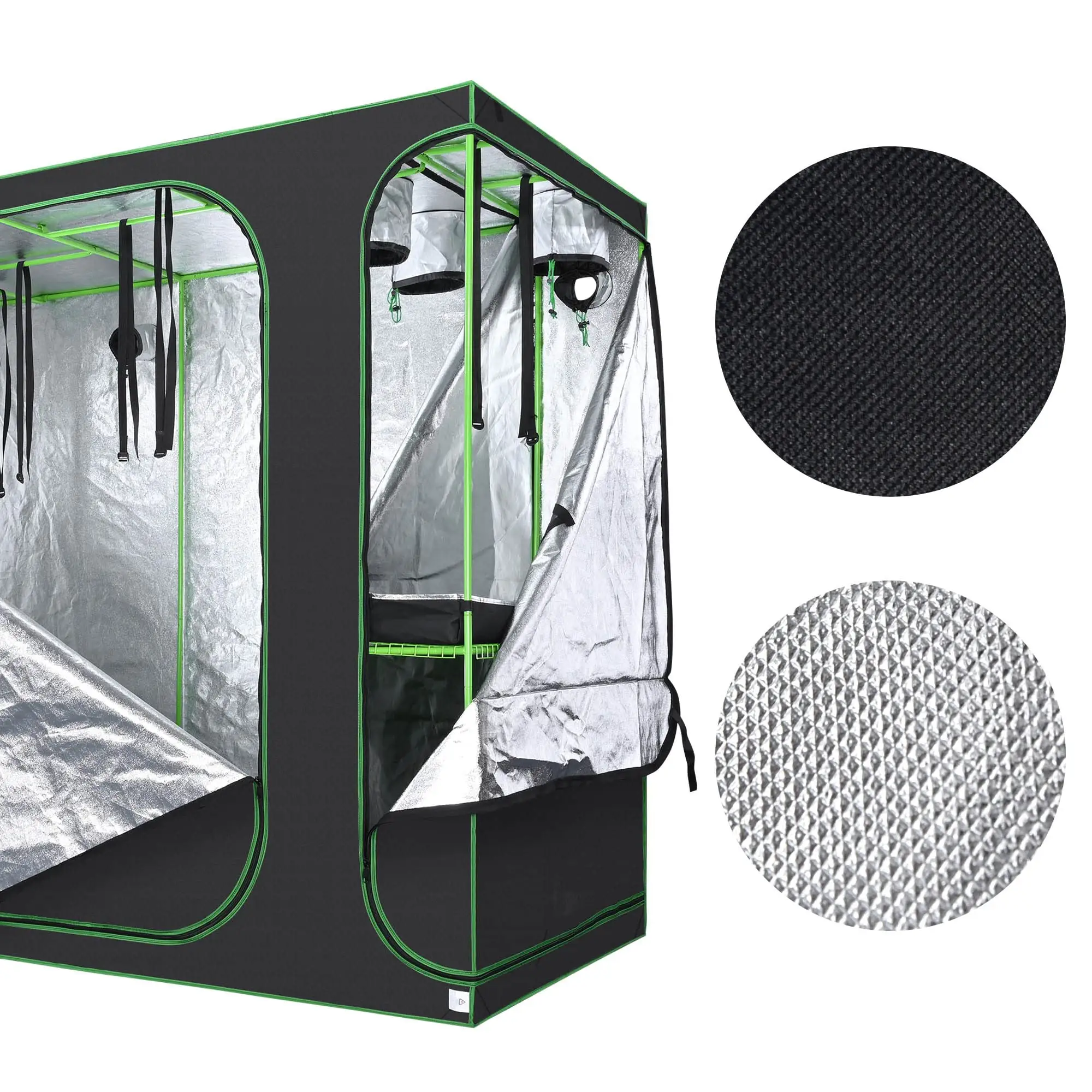 Büyüyen çadır sistemi ekipmanları 6x6 Millenium hidroponik sera kapalı siyah Metal çelik PVC ahşap çerçeve tarzı bahçe rengi