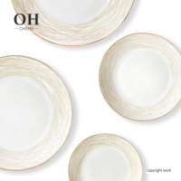 Ensemble d'assiettes à dîner en porcelaine à motif nid d'oiseau, vaisselle en céramique Phnom Penh, chargeur de mariage, nouvel arrivage