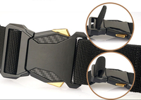 Ceinture de chasse et de randonnée sans trous, extensible, élastique, fabricant, boucle tactique en alliage sportif, libération rapide, ceinture en nylon de marque