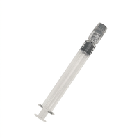 Seringue en verre de 3 ml avec piston en plastique et marquage gradué, corps gradué à raccord Luer Lock pour huile végétale