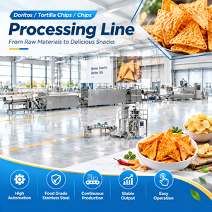 Línea <span class=keywords><strong>de</strong></span> Producción <span class=keywords><strong>de</strong></span> Snacks con Extrusora <span class=keywords><strong>de</strong></span> Doble Tornillo para la Elaboración <span class=keywords><strong>de</strong></span> Chips <span class=keywords><strong>de</strong></span> Maíz, Nachos, Tortillas y <span class=keywords><strong>Doritos</strong></span> - Product Image 1