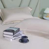Nouvelle arrivée Ensemble de draps de bambou en satin de bambou avec fermeture éclair Design personnalisé Ensemble de literie Housse de couette en bambou doux 4 pièces