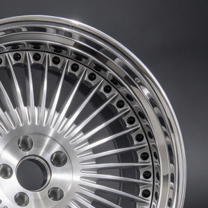 Jantes en alliage d'aluminium forgé Auron 5.25x17, design multi-rayons poli, pour la mise à niveau et la rénovation de voitures particulières, vente en gros, couleur argent - Product Image 2