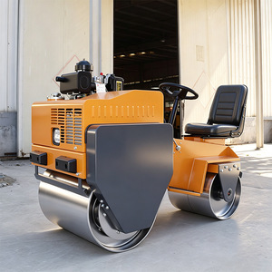 Compacteur vibrant à double tambour de 0,8 tonne, autoporté, pour le nivellement des terrains paysagers - Product Image 3