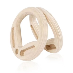 Anillas de Gimnasia de Madera con Correa Ajustable para Ejercicios de Fuerza, Anillas Colgantes de Madera para Gimnasia - Product Image 3