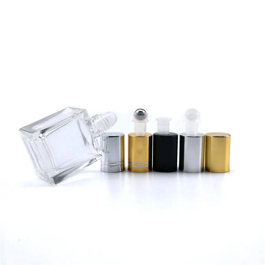 Vierkante Cosmetische Huidverzorging Olie Arabisch Parfum Container 10Ml 30Ml 50Ml 100Ml Roll On Fles Voor etherische Olie Glazen Fles