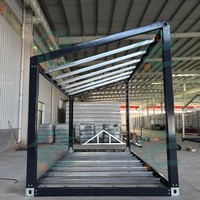 Maison préfabriquée en conteneur à toit incliné, maison modulaire portable à assemblage rapide pour le logement ou le bureau