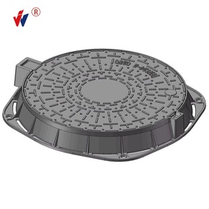 Cubierta de alcantarilla de hierro fundido de Rumania, producción de anillo de goma EN124 D400, cubierta redonda de 630mm, cubierta de alcantarilla de hierro dúctil - Product Image 2