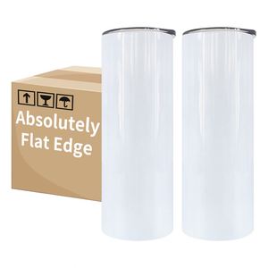 Lot de 50 gobelets de sublimation en acier inoxydable 304, 20 oz, fins, à bords plats et à couverture intégrale - Product Image 1