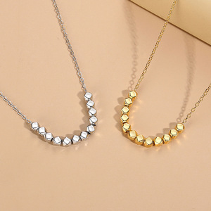 Non ternir 18K or rempli plaqué <span class=keywords><strong>Couple</strong></span> mode Fine ensemble bijoux pour femmes en acier inoxydable boule perle couches Chocker collier - Product Image 4