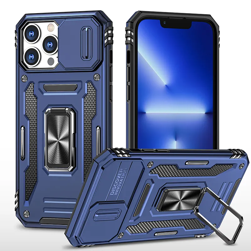 Mobile Phone Case For iphone 14 13 Back Cover hybrid shockproof Kickstand Case For iphone 11 12