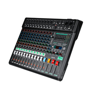 EIF XFX-12 Console de mixage audio USB professionnelle 12 canaux en métal avec effets intégrés Enregistrement Bluetooth DJ pour les fêtes en plein air - Product Image 2
