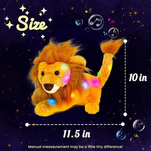 Hopearl – peluche de Lion Musical à LED, jouet en peluche chantant, Volume réglable, <span class=keywords><strong>berceuse</strong></span> animée, apaisement, Festival d'anniversaire pour enfants - Product Image 2