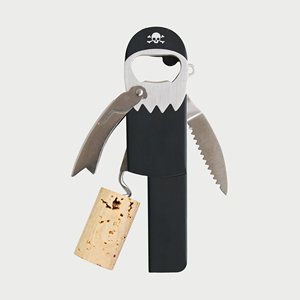 Pirate Corkscrew 3 In 1 Bottle <b>Opener</b> With Knife And Saw For Wine Opening - Product Image 1