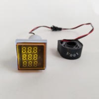 Voltmeter Amperemeter Frekuensi Meter Digital LED 60-500V 100A 20-75Hz Bersertifikasi CE RoHS Kelas Akurasi 0.5