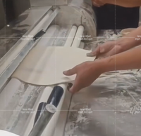 Semi-automatische commerciële deegrollermachine, elektrisch, roestvrij staal, voor gebak, pizza en brood, bakkerijapparatuur