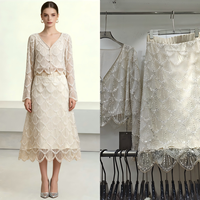 Ensemble de soirée luxueux perlé, ensemble deux pièces modeste, tenue assortie, robe longue à manches longues coupe trapèze pour mariages, fêtes et événements, ODM