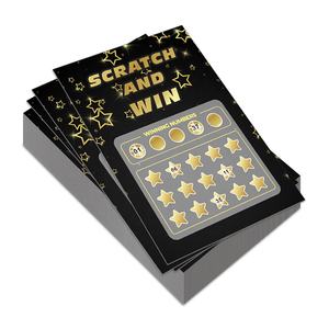 Rubbel karten hersteller mit Gold beschichtung Kunden spezifisch gewinnende Größen und Prozesse Kostenloses Design mit Siebdruck - Product Image 3