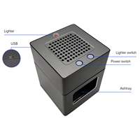 Cendrier Électrique Portable USB Sans Fumée pour Bureau, Voiture et Ordinateur, Purificateur d'Air avec Allume-Cigare pour Absorber la Fumée