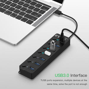 Hub <span class=keywords><strong>USB</strong></span> 3.0 7 Cổng, Bộ Chuyển Đổi HUB <span class=keywords><strong>USB</strong></span> Chức Năng Truyền Nhiều Cổng Với Bộ Chuyển Đổi Mở Rộng Công Tắc Độc Lập Cho Máy Vi Tính Máy Tính Xách Tay - Product Image 5