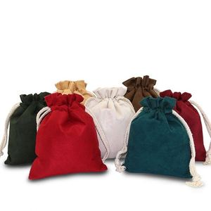 Custom Velvet Gift Bags Gold Drawstring logo <b>Printing</b> <b>extra</b> <b>Large</b> Blank Velvet Drawstring Bag Sublimation Velvet Sack 50x70cm - Product Image 1