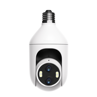 Caméra de sécurité Wifi E27 2K HD PTZ avec vision nocturne couleur, audio bidirectionnel, détection humaine PIR, caméra IP 360 degrés