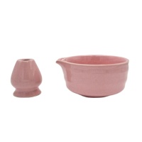 Ensemble de matcha vert en céramique avec support, ensemble de fouet à matcha 2 pièces, coffret cadeau pour les amateurs de matcha, logo personnalisé