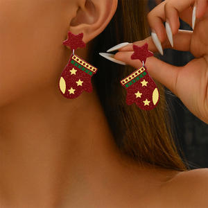 Boucles d'oreilles clous Hippo Star en argent plaqué, écologiques, de style européen et américain, pour Noël, cadeau unisexe, vente en gros - Product Image 5