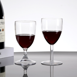 Tasse à boisson commerciale 130ml à pieds hauts <span class=keywords><strong>verre</strong></span> à pieds courts acrylique PC incassable rouge blanc <span class=keywords><strong>verre</strong></span> à vin <span class=keywords><strong>plastique</strong></span> réutilisable - Product Image 5