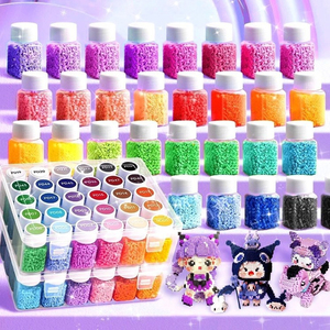 VANCY ARTS Kit de perles thermocollantes DIY avec boîte de rangement et kit d'outils, 1000 perles par flacon pour l'artisanat Pixel Art pour enfants - Product Image 2