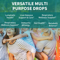 Compléments alimentaires liquides à base d'extraits végétaux naturels OEM pour le soutien lymphatique, 21-en-1, gouttes de drainage lymphatique pour femmes et hommes