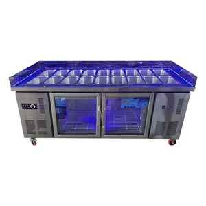 Estante ajustable Barra <span class=keywords><strong>de</strong></span> ensaladas Banco <span class=keywords><strong>DE</strong></span> TRABAJO Mantenimiento <span class=keywords><strong>de</strong></span> alimentos frescos <span class=keywords><strong>Restaurantes</strong></span> Equipo <span class=keywords><strong>de</strong></span> refrigeración fresco - Product Image 2