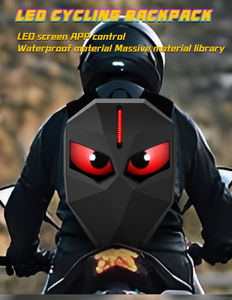 Sac à dos unisexe <span class=keywords><strong>LED</strong></span> Knight Softback étanche USB APP Control Programmable <span class=keywords><strong>LED</strong></span> Lights Cool DIY Motorcycle Riding Zipper 56-77L - Product Image 2