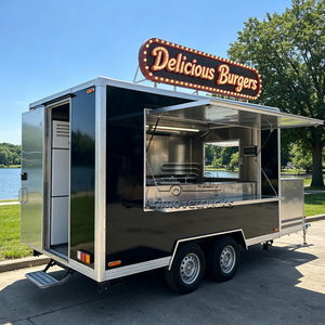 Commerciële aanhangwagen foodtruck koffie ijs mobiele foodtruck trailer hotdog pizza kleine fastfoodtruck met complete keuken - Product Image 4