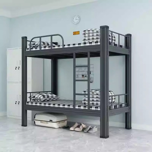 Lit superposé en métal robuste pour adultes avec échelle et barrière de sécurité pour dortoirs du personnel, auberges et logements de travailleurs - Product Image 3