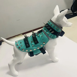 เสื้อผ้าสัตว์เลี้ยงแบบใหม่ สไตล์พังก์สุดสร้างสรรค์ สายรัดอกแบบมีหนาม ป้องกันการกัด เสื้อกั๊กเกราะสำหรับลูกสุนัข เสื้อแจ็คเก็ต อุปกรณ์ป้องกันความปลอดภัยสำหรับสัตว์เลี้ยงสำหรับการเดินป่า - Product Image 3