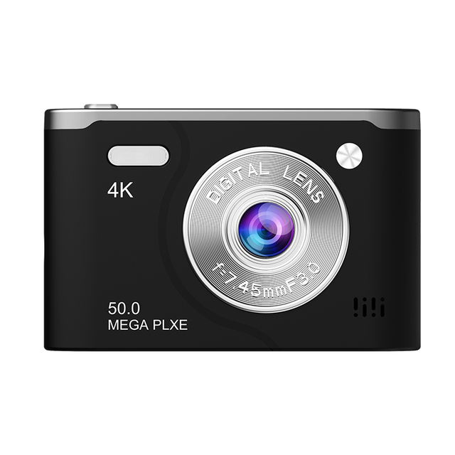 CCD Digital Camera Front and Rear HD Dual Cameras 64 MP 4K Video Recording 2.4-inch Large Screen