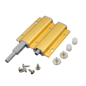 Suzhou Science Popularization Wardrobe <b>Door</b> <b>Bouncer</b> Aluminum Alloy Gold Double Headed Wall Mounted Manual Retractable <b>Door</b> - Product Image 2