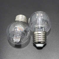 Ampoule LED G45 1W E27 Dimmable, Lumière Globulaire 220-240V Blanc Chaud 2700K, Incassable en PC pour Guirlandes Lumineuses