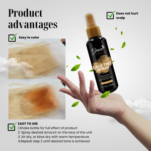 Nuovo arrivo Custom Private Label 100ml 4 colori tinge Look naturale per <span class=keywords><strong>capelli</strong></span> Spray per <span class=keywords><strong>capelli</strong></span> 2 in1 Baby Hair Styling pizzo <span class=keywords><strong>tinta</strong></span> Spray - Product Image 4